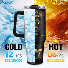 Personalized Lion Tumbler Mug for Son