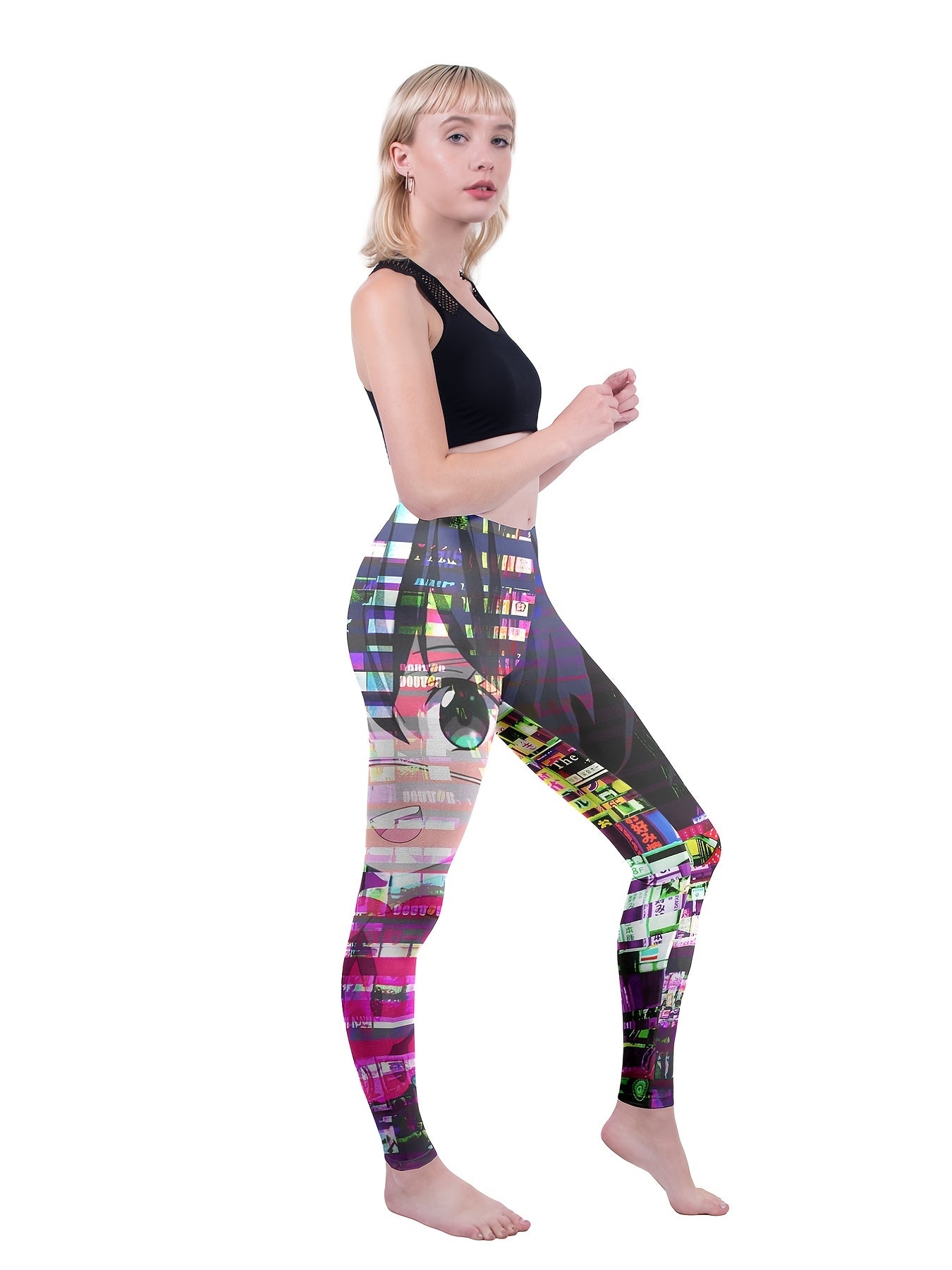 Japanese Anime Leggings High Waist Workout Pants