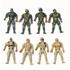 4pcs Tactical Micro Figure Model 5 Joint Tactical Model 8 Micro Landscape