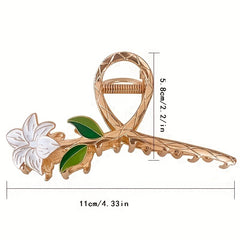 Metal Flower Hair Claw Clip Strong Hold for Thick Hair