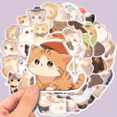 Cat Graffiti Stickers 50pcs for Guitar Notebook Luggage Computer Motorcycle