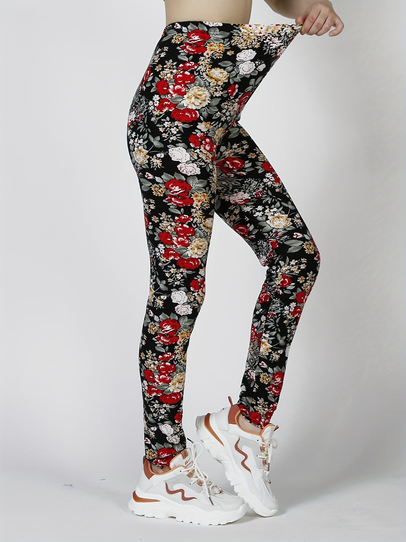 Women's Flower High Waist Leggings