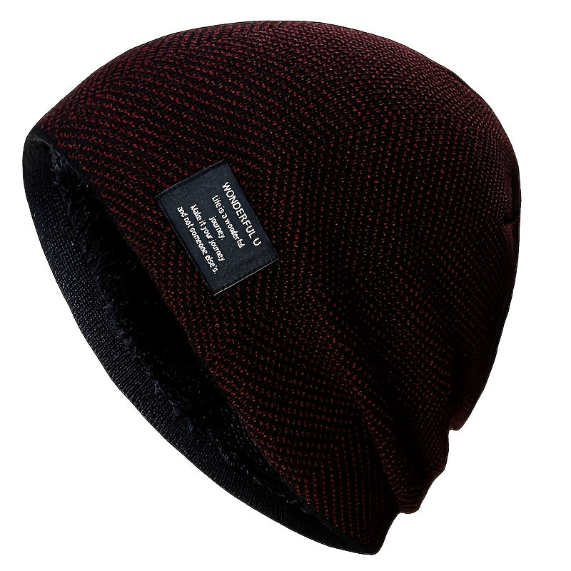 Stay Warm This Winter Knit Hats with Plus Velvet