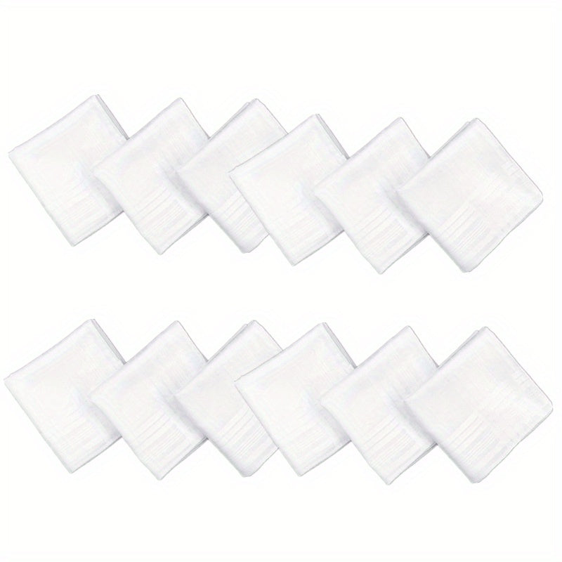 12pcs Soft Handkerchiefs 15.75in