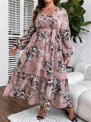  Floral Print Maxi Dress With Pockets