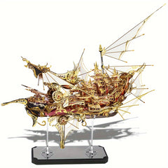 Piececool Nine Heavens 3D Metal Puzzle Kit Burgundy Yellow