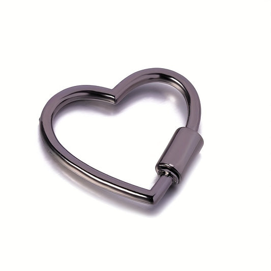 Heart Metal Buckle Keychain DIY Bag Wallet Keyring