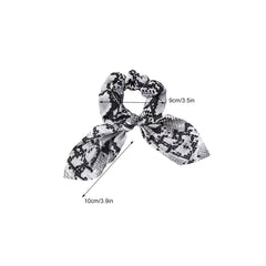 Leopard Print Bow Hair Scarf Scrunchies Boho Hair Tie Elastic Hair Scrunchy