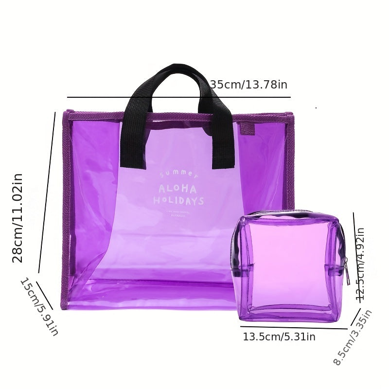Transparent Portable Bag Sets Waterproof Versatile Storage Beach