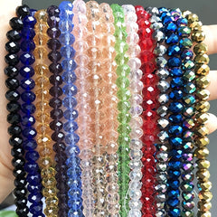 35pcs Crystal Rondelle Beads for Jewelry Making