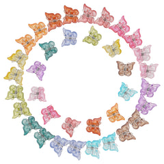 50pcs Butterfly Hair Clips Mini Claw Clip Pastel Hair Clips