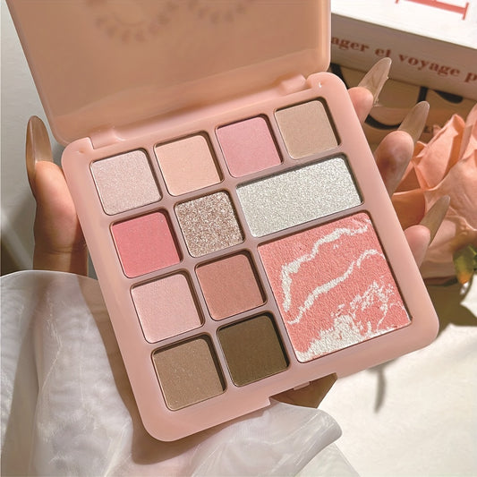 Pink Tone Eyeshadow Palette & Makeup Brushes Set