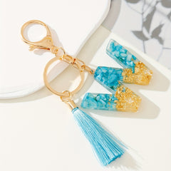 Sequins Alphabet Keychain Resin Key Chain Bag Charm Women Gift