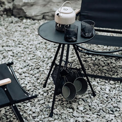 Foldable Small Round Table for Camping Aluminum Alloy ABS Material