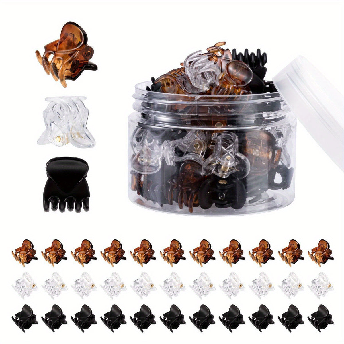 48pcs Mini Hair Claw Style Hair Claw For Women Girls Hair Styling Clip