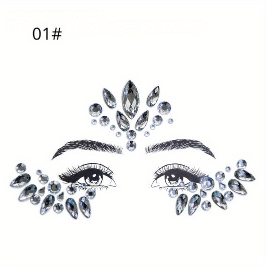 Mermaid Face Gems Music Y2k Jewels Crystals Bindi