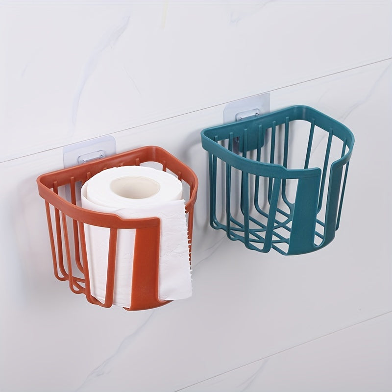 Wall Mounted Toilet Paper Holder Storage Container for Tissue Basket