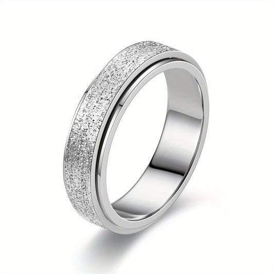 Stainless Steel Rotating Decompressing Pearl Sand Ring