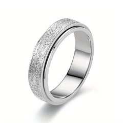 Stainless Steel Rotating Decompressing Pearl Sand Ring
