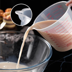 Stackable Plastic Measuring Cups with Spoon Set