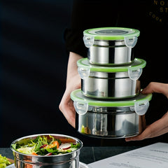 304 Stainless Steel Crisper Refrigerator Food Storage Box