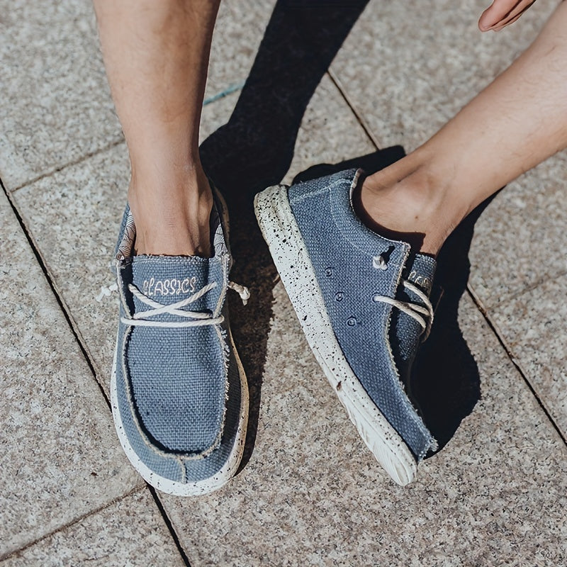 Men's Lightweight Canvas Slip On Loafers