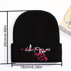 Cartoon Embroidery Knitted Hat Warm Pullover Hip Hop Cold H