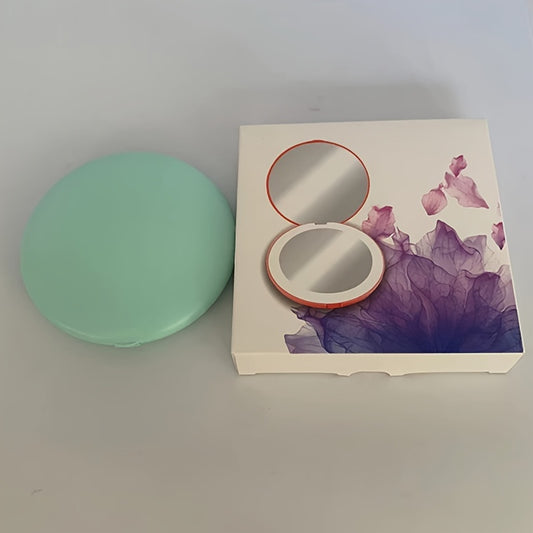 Travel LED Makeup Mirror 10X Magnification Portable Folding Round Mirror