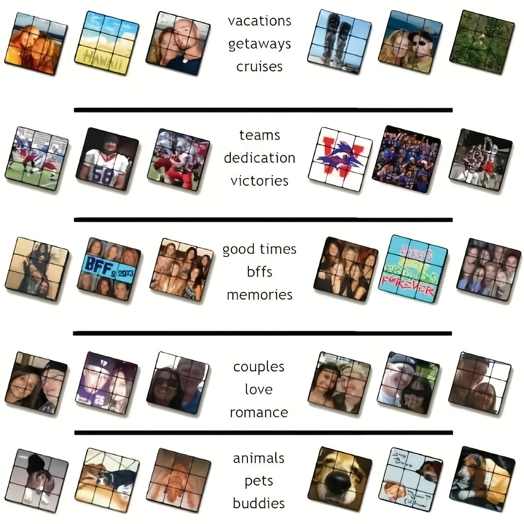 Personalized 3D Rotating Photo Cube Puzzle Gift