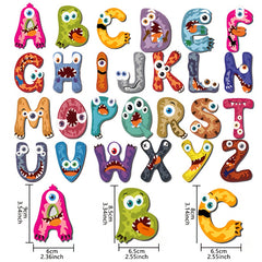Colorful Magnetic Monster Letter Sticker Set