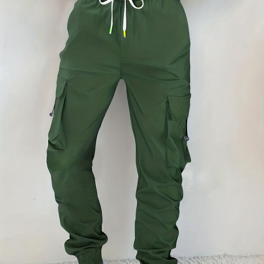 Women's Lace Up Casual Cargo Pants With Pockets