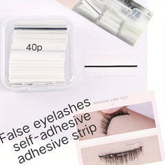 40pcs Self Adhesive Lash Glue Strips For False Eyelashes Waterproof Reusable
