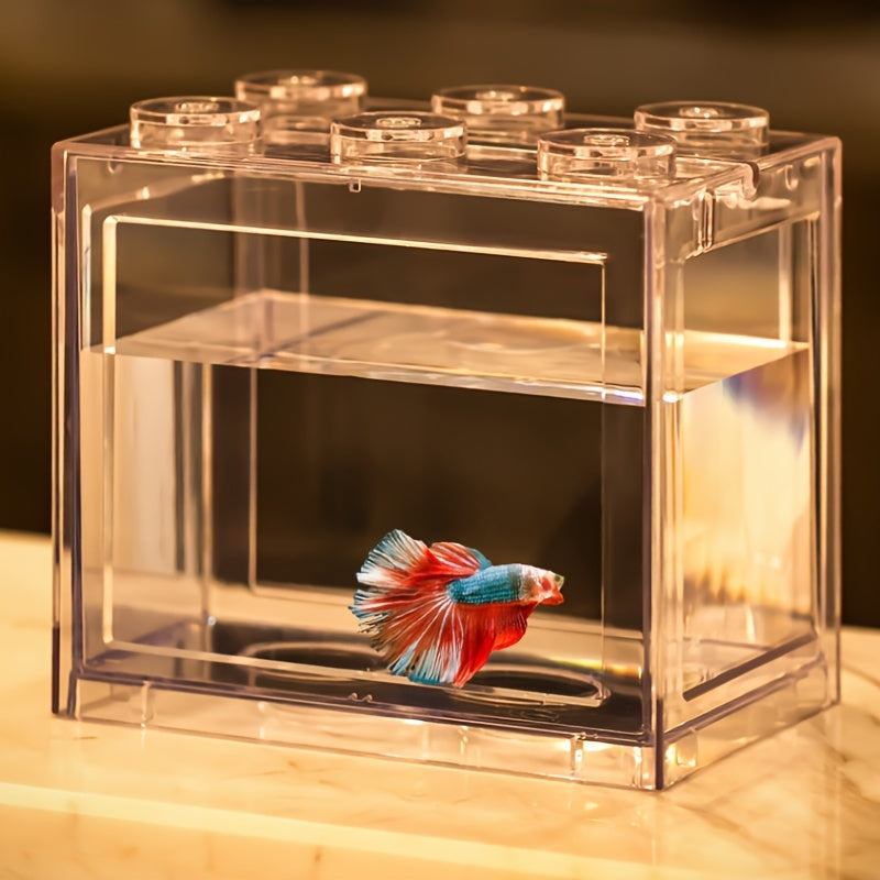 Permeable Betta Fish Tank, Transparent, Small, HD, Ecol