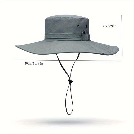 Western Cowboy Sunshade Hat Tourist Mountaineering Hat Female Summer Draw Rope
