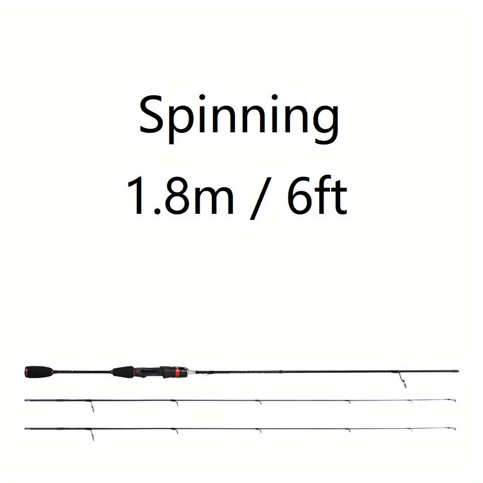 1pc Size Fishing Rod Spinning Casting With 24 Ton Carbon Fiber SiC Rings
