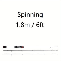 1pc Size Fishing Rod Spinning Casting With 24 Ton Carbon Fiber SiC Rings