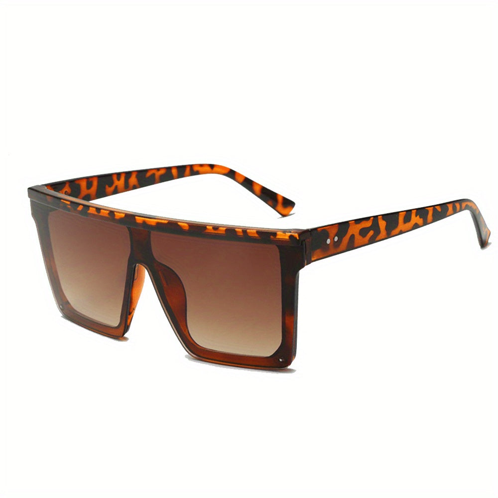 Y2K Flat Top Mirror Lens Sunglasses UV400
