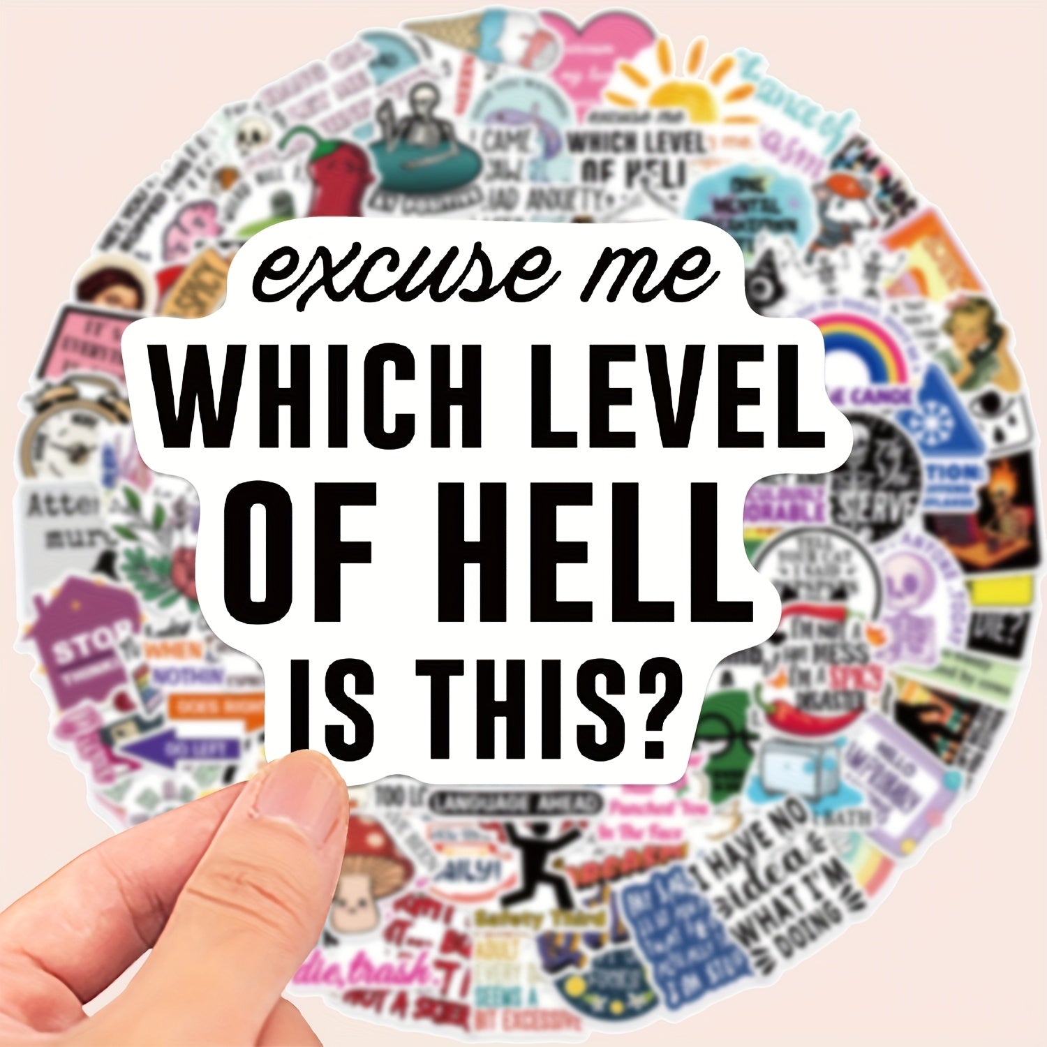 Funny DIY Graffiti Stickers Fun Text Language Decals for Notebook Guitar