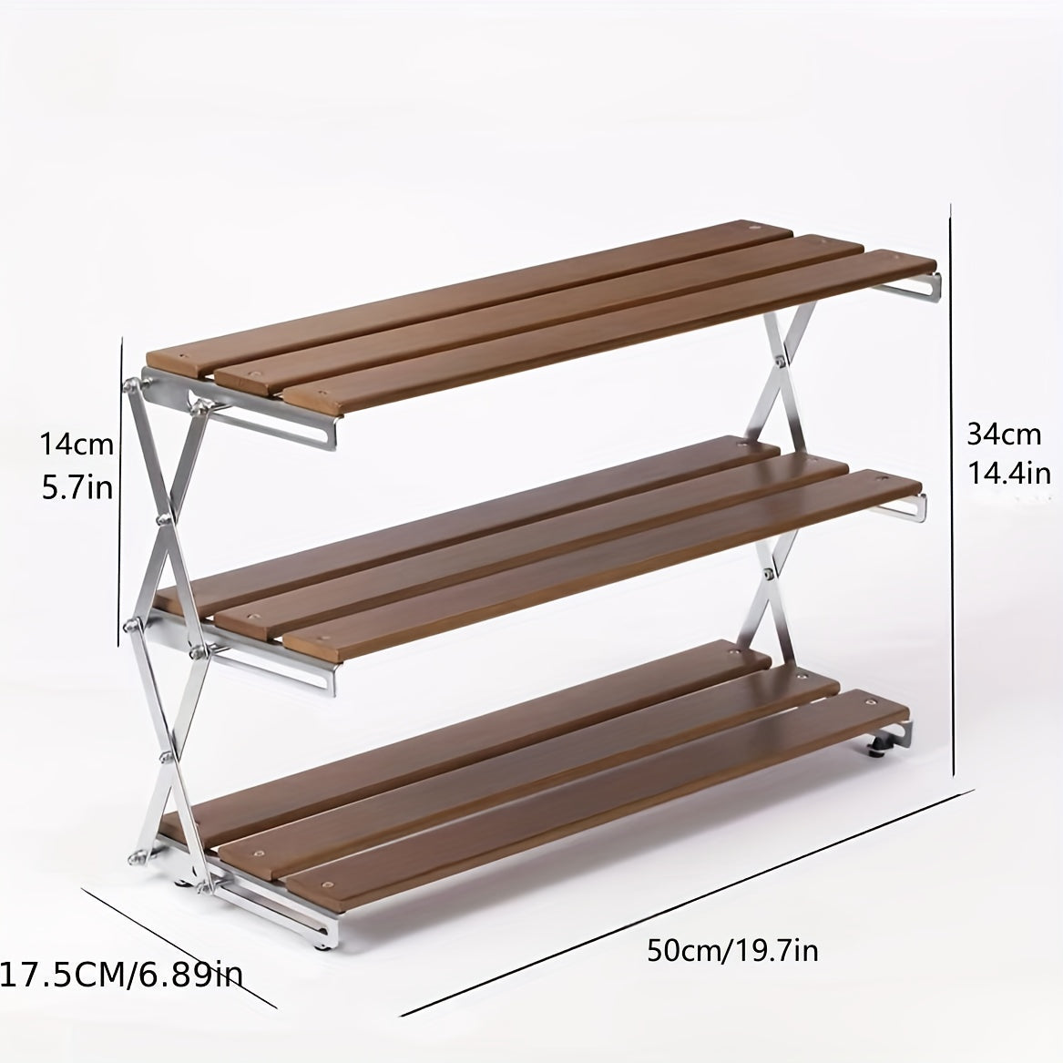 Portable Solid Wood Camping Storage Rack Outdoor Picnic