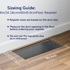 2pcs 10 X 25 Floor Vents Heavy Duty Walkable Floor Register