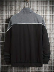 Contrast Stitching Sport Jacket Men's Casual Coat for Spring Autumn