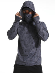 Men's UPF 50 Sun Protection Hooded Jacket Quick Dry Long Sleeve