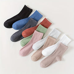 10 Pairs Candy Socks Mid Tube Women's Stockings