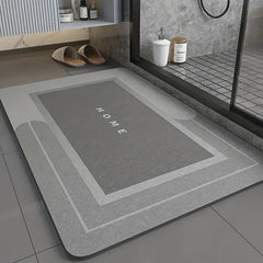 1pc English Letter Pattern Area Rug Retro Bath Mat