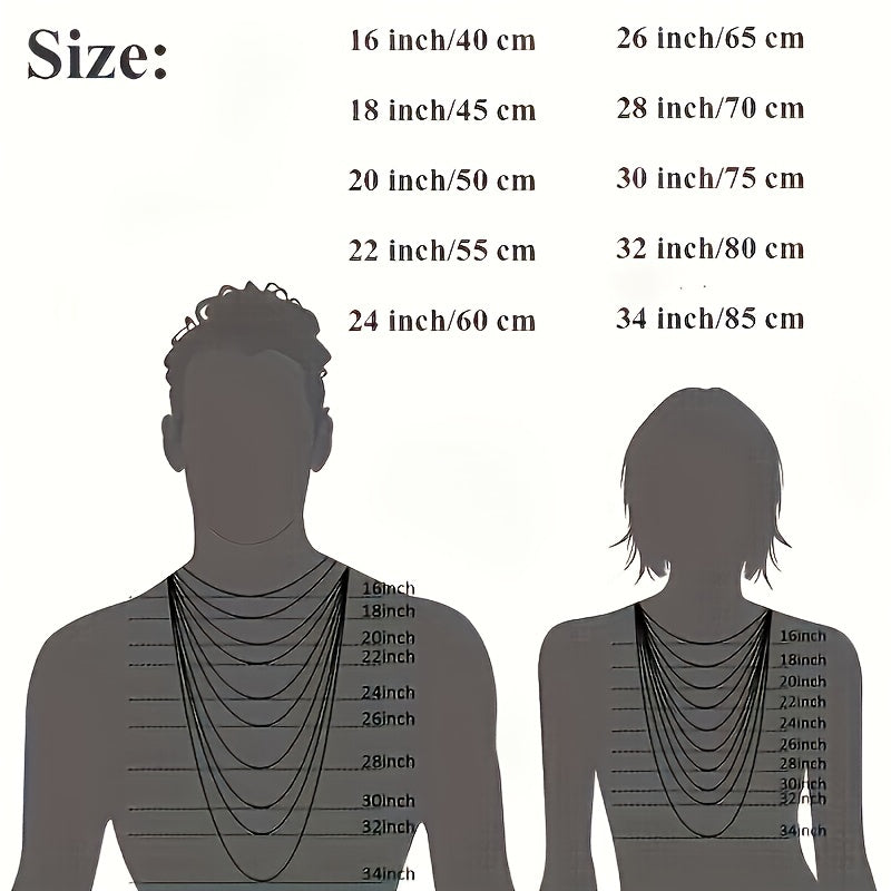 Stainless Steel Cuban Chain Necklace for Men and Women