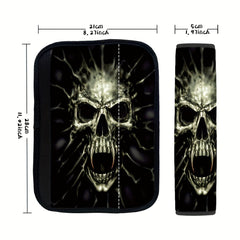 Cheekbone Skull Print Car Shoulder Cover