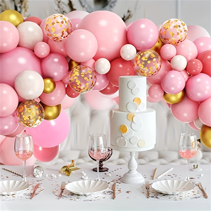 Pink Balloon Garland Arch Set for Proposal Wedding Baby Shower