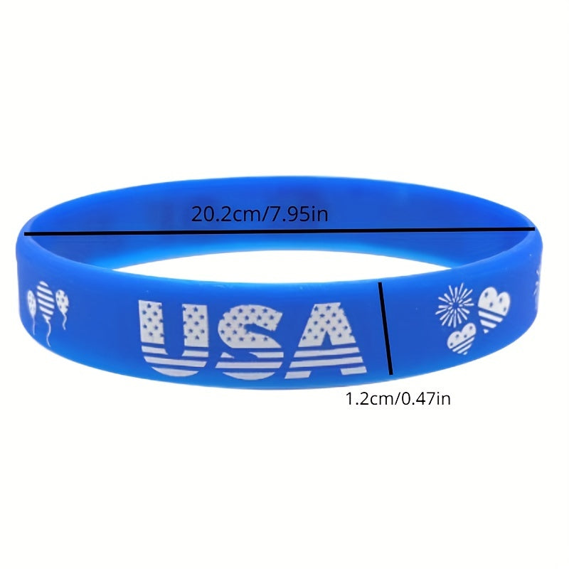 Patriotic Silicone Bracelet for Independence Celebrations