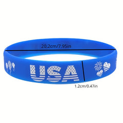 Patriotic Silicone Bracelet for Independence Celebrations