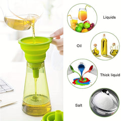 3pcs Portable Silicone Funnel Collapsible for Kitchen and Wine